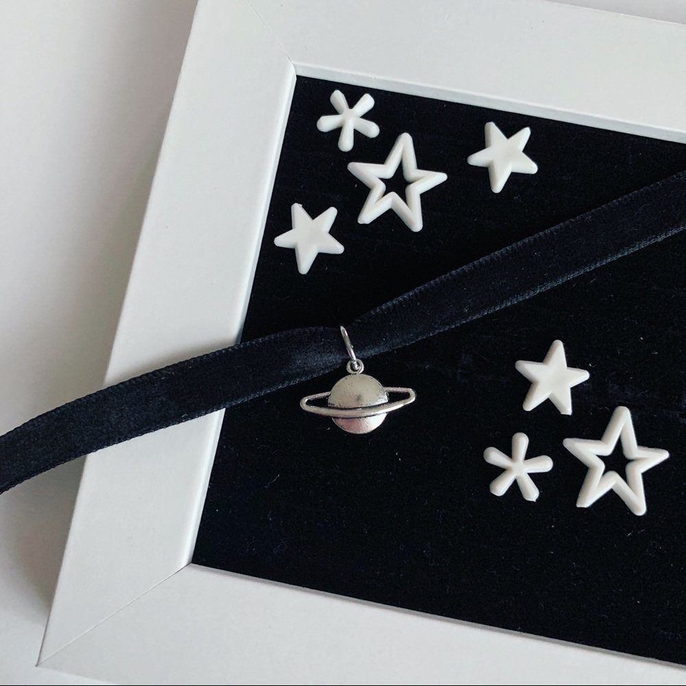 Black Velvet Saturn Choker